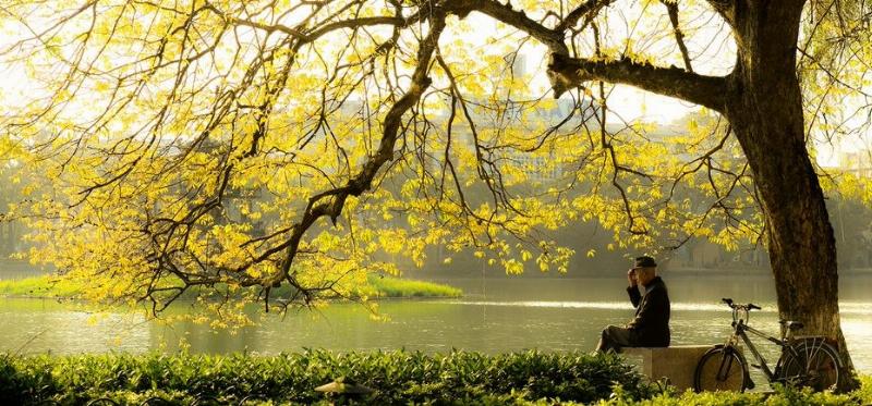 Panoramic view of Hue city with the Perfume River and Imperial City.